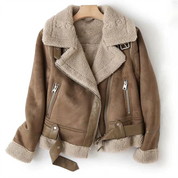 Dames bikerjack met teddyvoering en schuine rits - Jassen en jacks - Coats & Jackets - Aida lena