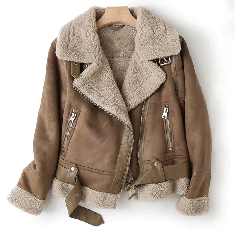 Dames bikerjack met teddyvoering en schuine rits - Jassen en jacks - Coats & Jackets - Aida lena