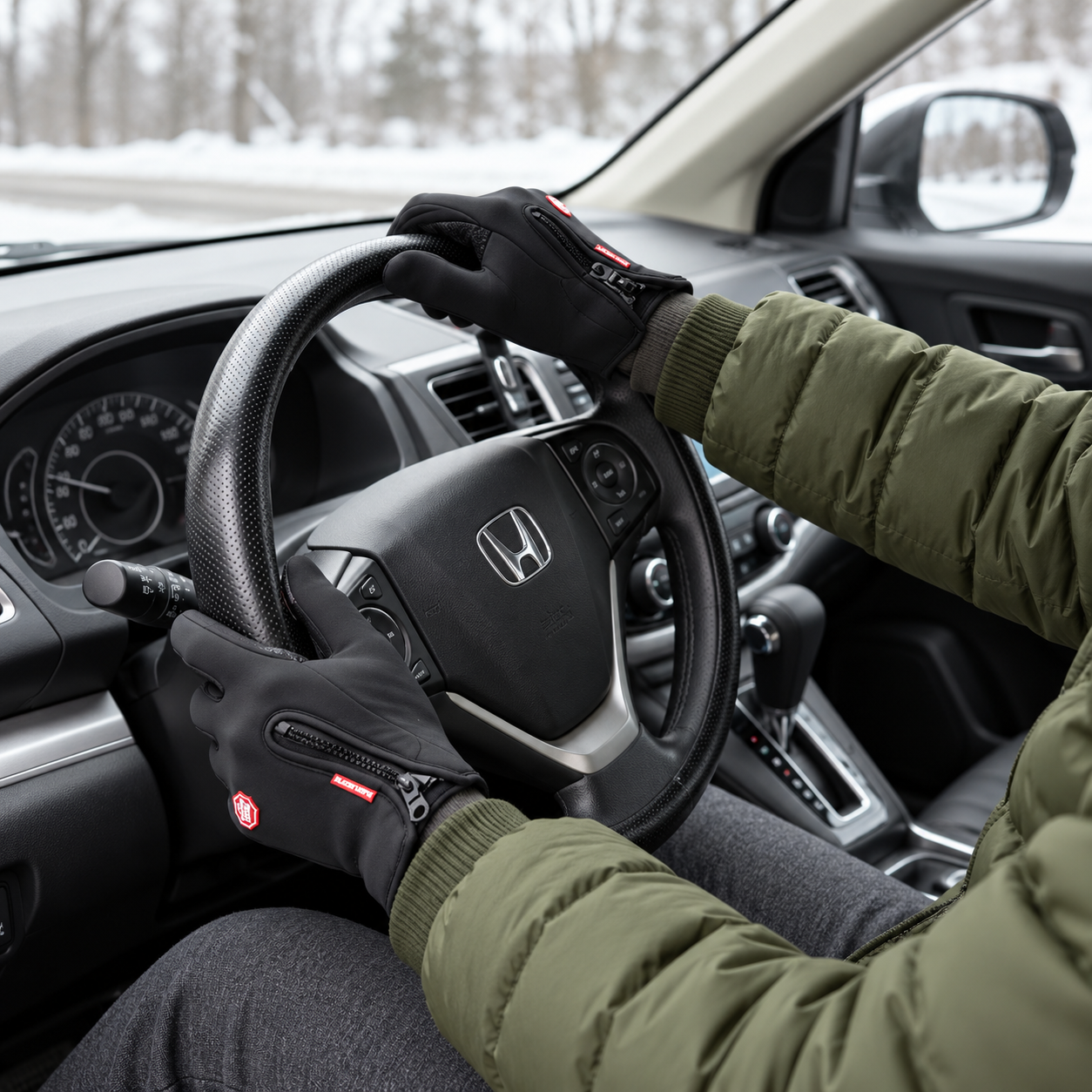 Insulated winter cycling gloves with touchscreen functionality