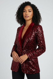 Dames Pailletten Blazer – Glanzend Model met Elegante Pasvorm - AIDA LENA