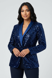 Dames Pailletten Blazer – Glanzend Model met Elegante Pasvorm - AIDA LENA