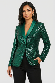 Dames Pailletten Blazer – Glanzend Model met Elegante Pasvorm - AIDA LENA