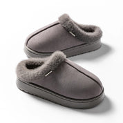 Warm women's slippers with thick, non-slip soles
