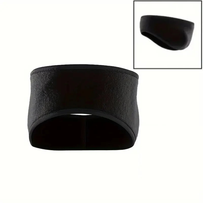 A unisex fleece ear-warmer headband with windproof protection