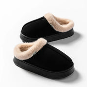Warm women's slippers with thick, non-slip soles