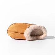 Warm women's slippers with thick, non-slip soles