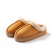 Warm women's slippers with thick, non-slip soles