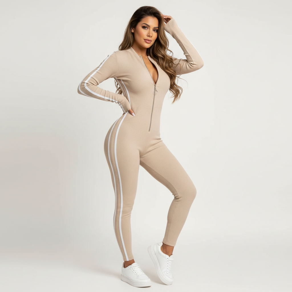 Dames Lounge Jumpsuit – Aansluitende Pasvorm met Comfortabel Model - AIDA LENA
