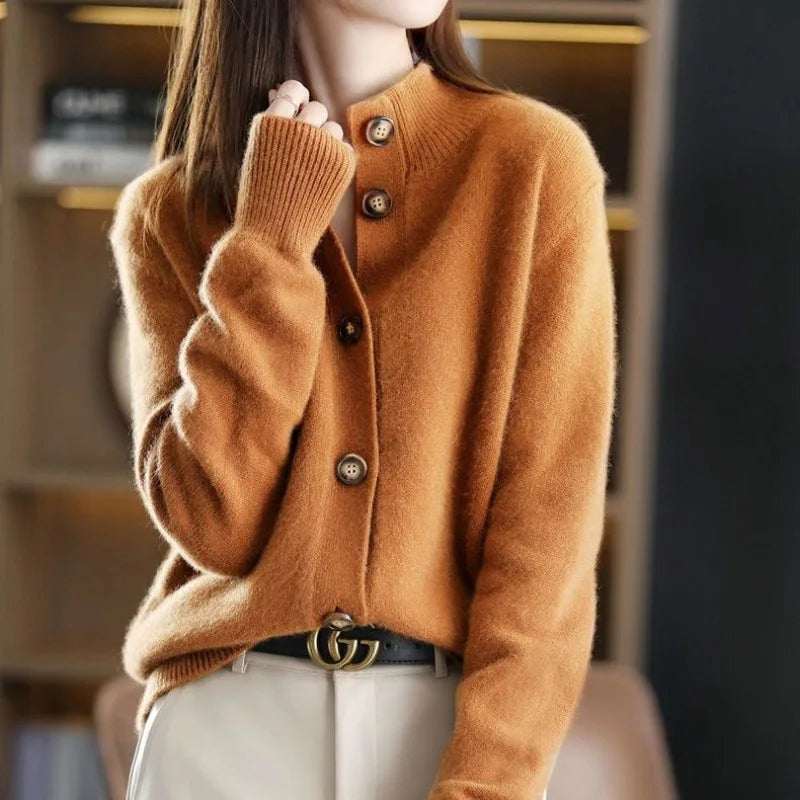 Dames Gebreide Cardigan – Verfijnd Model met Elegante Pasvorm - AIDA LENA