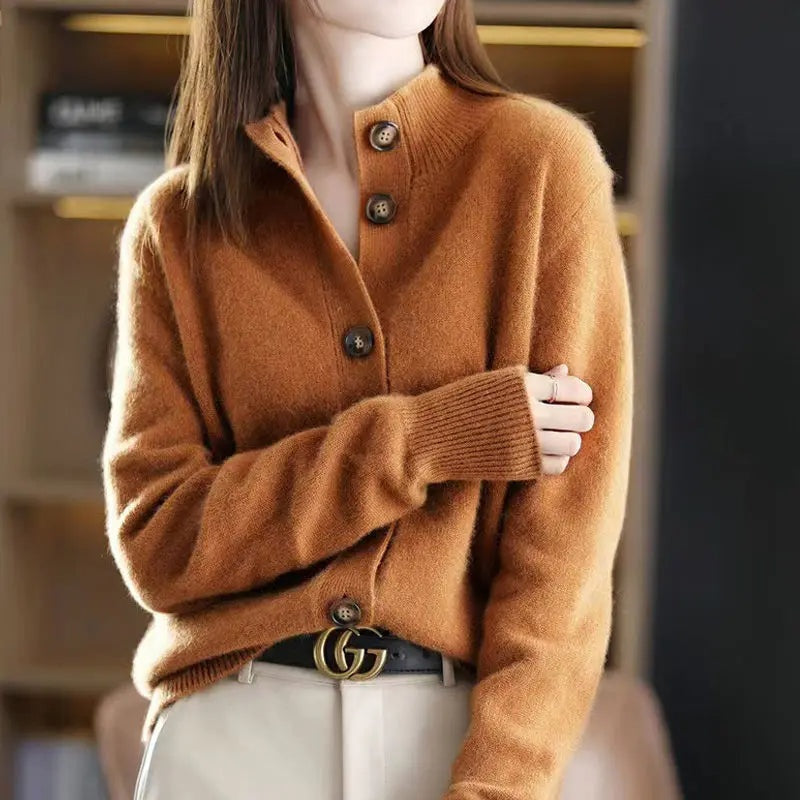 Dames Gebreide Cardigan – Verfijnd Model met Elegante Pasvorm - AIDA LENA
