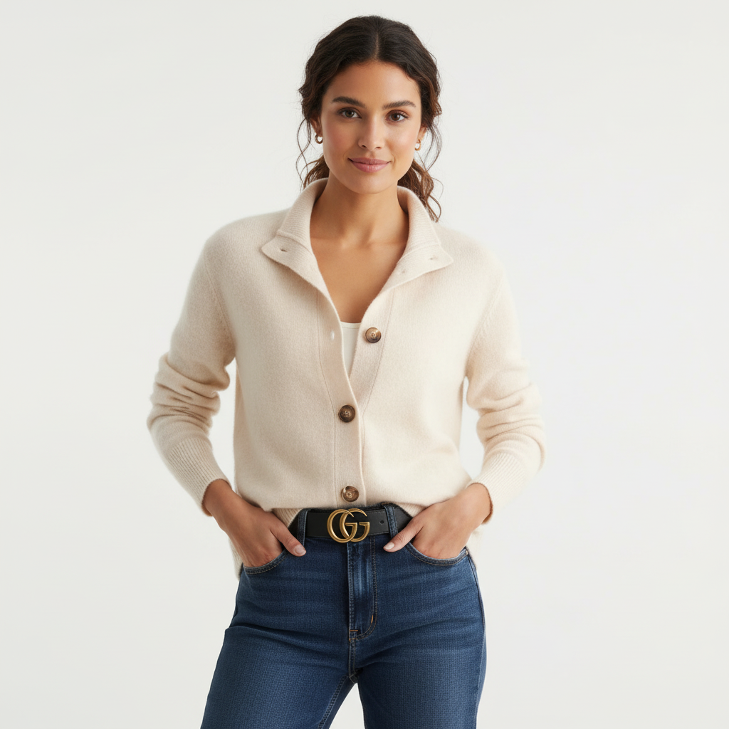 Dames Gebreide Cardigan – Verfijnd Model met Elegante Pasvorm - AIDA LENA