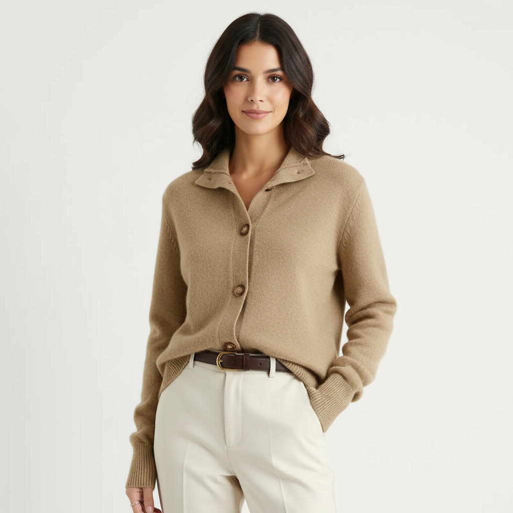 Dames Gebreide Cardigan – Verfijnd Model met Elegante Pasvorm - AIDA LENA