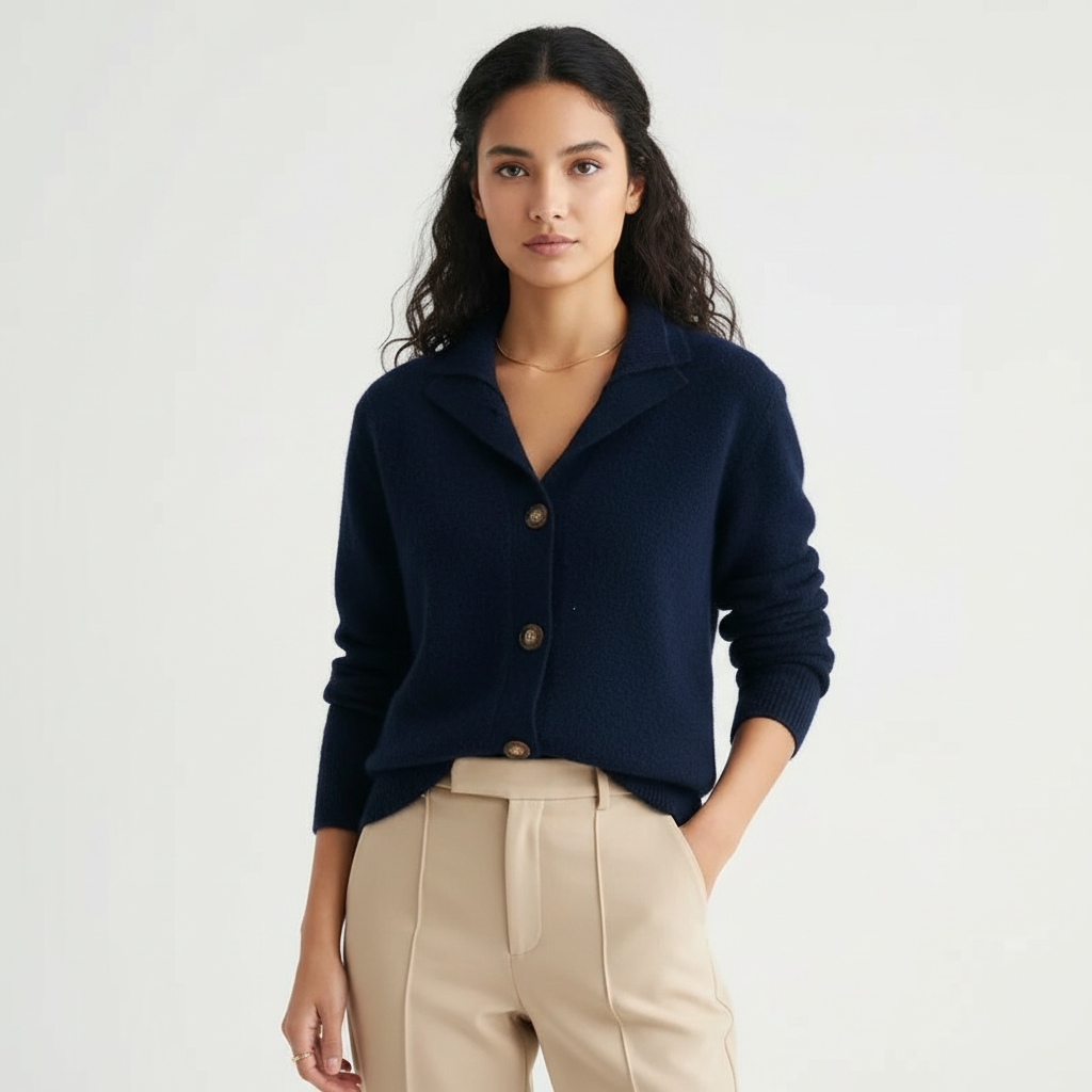 Dames Gebreide Cardigan – Verfijnd Model met Elegante Pasvorm - AIDA LENA