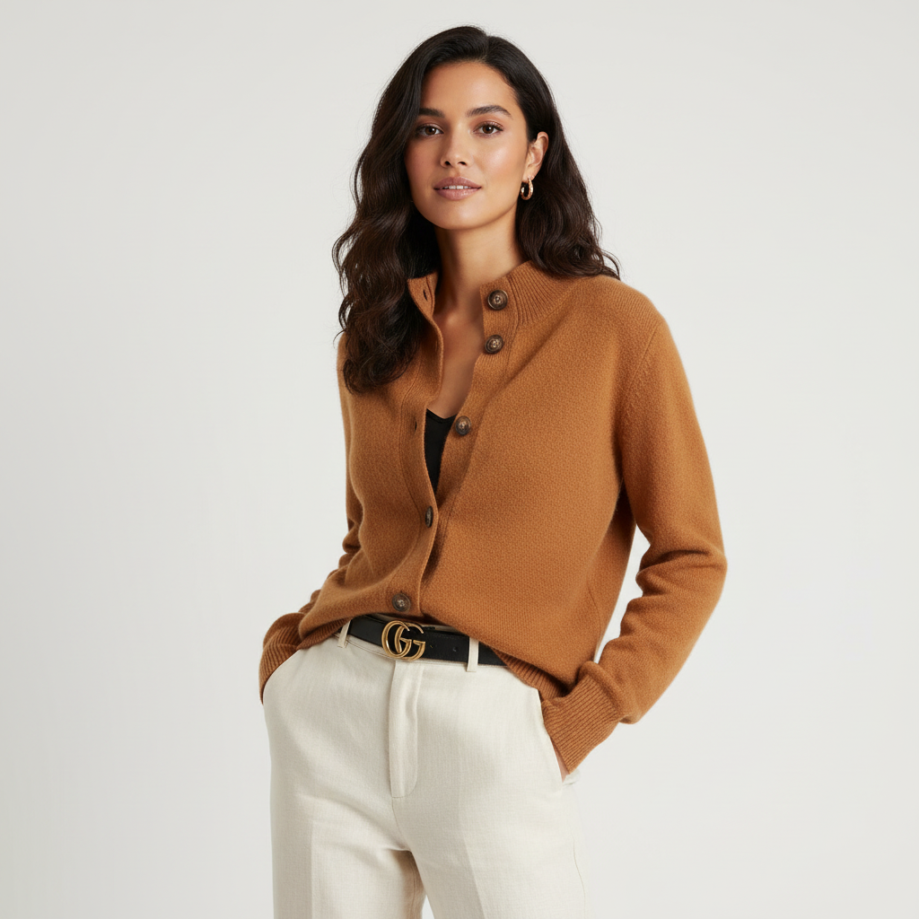 Dames Gebreide Cardigan – Verfijnd Model met Elegante Pasvorm - AIDA LENA