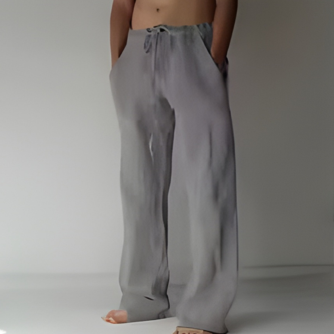 Broek heren relaxed fit met trekkoord en zijzakken