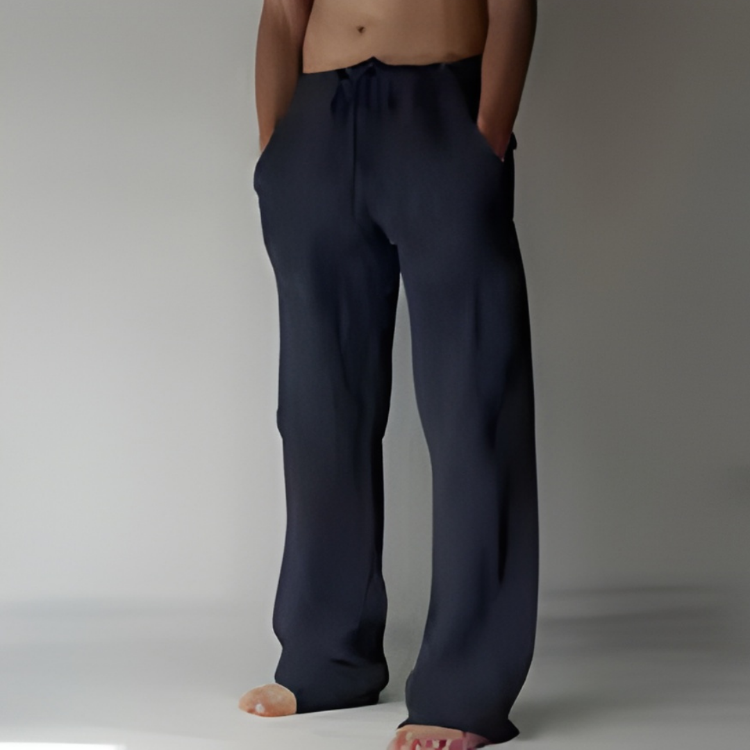 Broek heren relaxed fit met trekkoord en zijzakken