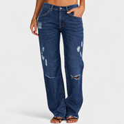 Women's low-rise jeans with a fitted cut