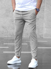 Men's classic tailored trousers with a neat fit