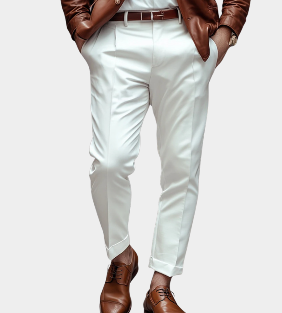 Pantalon heren slim fit met diepe zakken