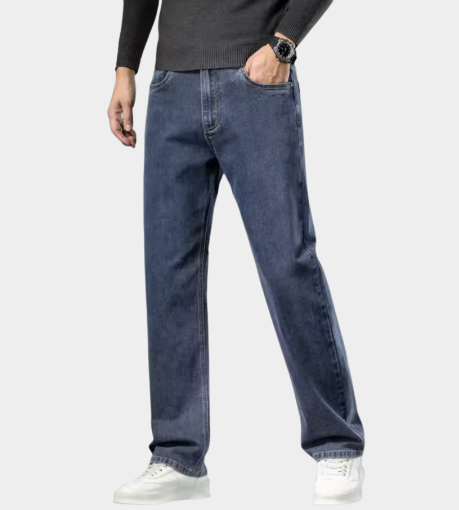 Straight fit jeans heren met soepele pasvorm