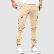 Tactische cargobroek heren slim fit met diepe zakken