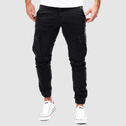 Tactische cargobroek heren slim fit met diepe zakken