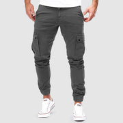 Men’s slim-fit tactical cargo trousers with deep pockets