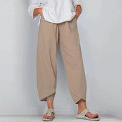Wide leg broek dames lichtgewicht met soepele val