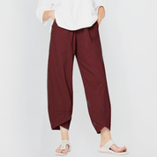 Wide leg broek dames lichtgewicht met soepele val