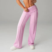 Wide leg pantalon dames high waist met soepele val