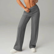 Wide leg pantalon dames high waist met soepele val