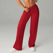 Wide leg pantalon dames high waist met soepele val