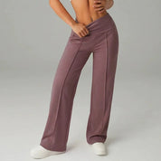 Wide leg pantalon dames high waist met soepele val