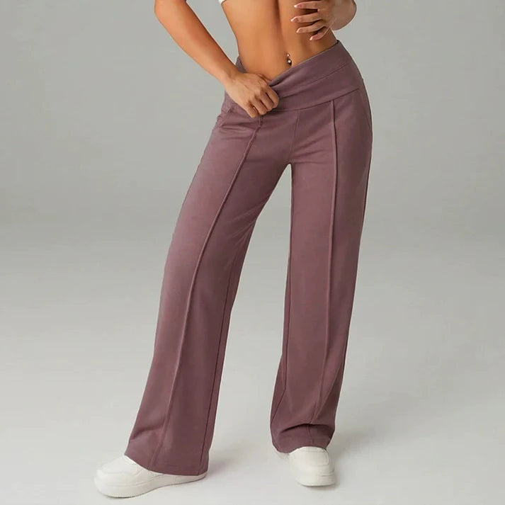 Wide leg pantalon dames high waist met soepele val
