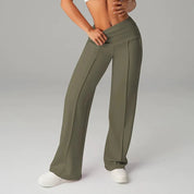 Wide leg pantalon dames high waist met soepele val