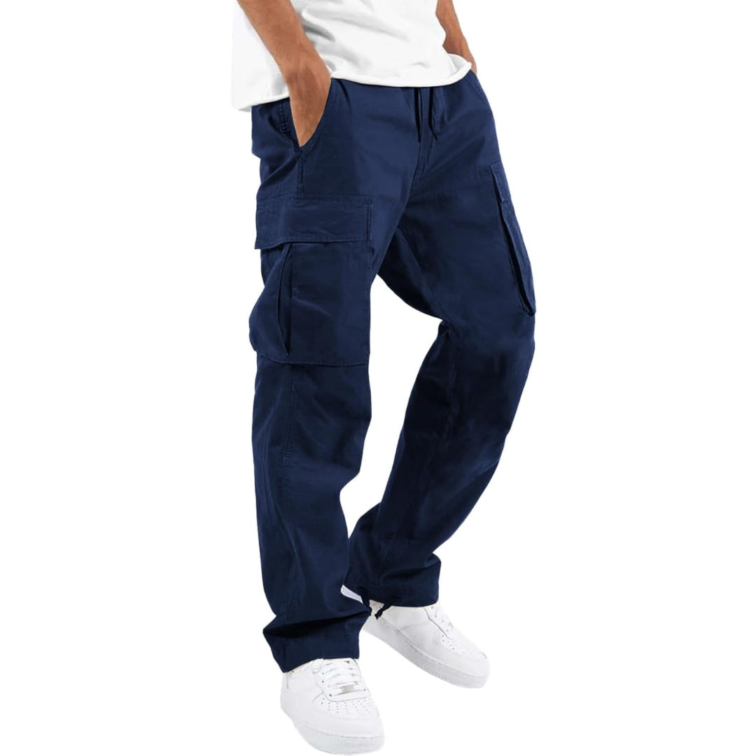 Cargobroek heren relaxed fit met verstelbare taille