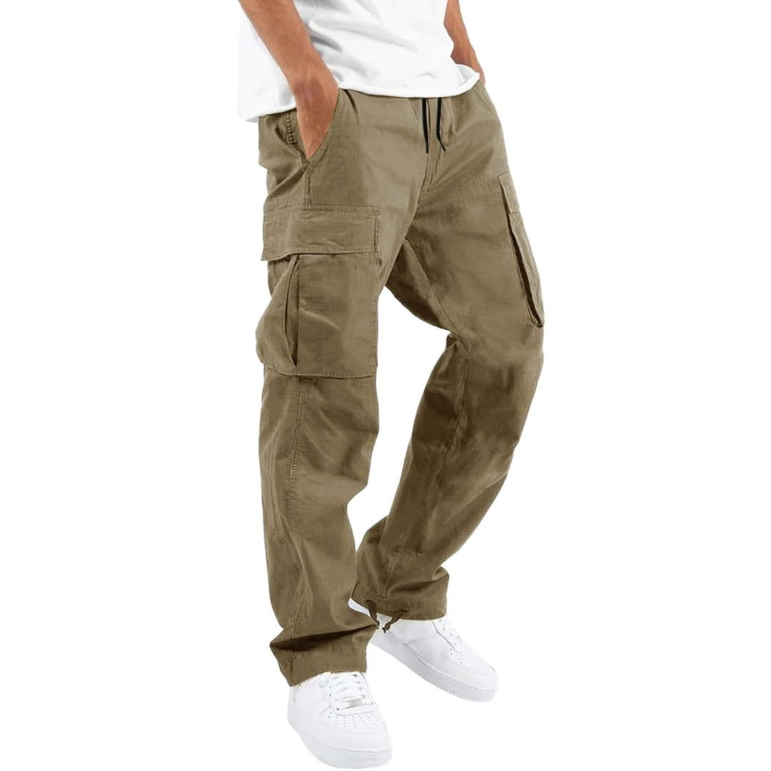 Cargobroek heren relaxed fit met verstelbare taille