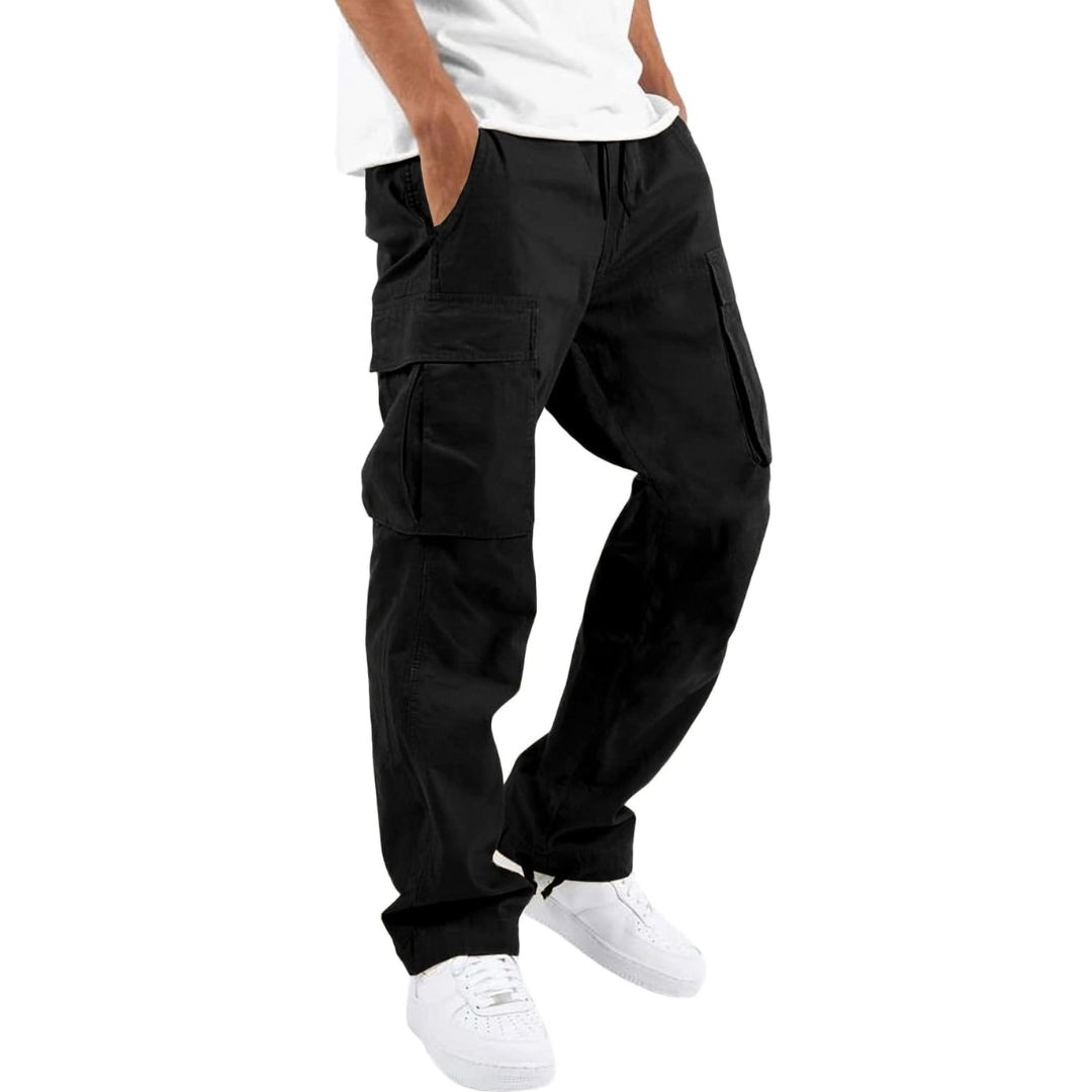 Cargobroek heren relaxed fit met verstelbare taille
