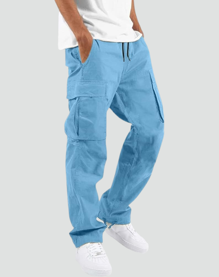 Cargobroek heren relaxed fit met verstelbare taille