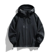 AIDA LENA Men’s Jackets Heren Jack met Capuchon – Effen Jas met Losvallende Pasvorm