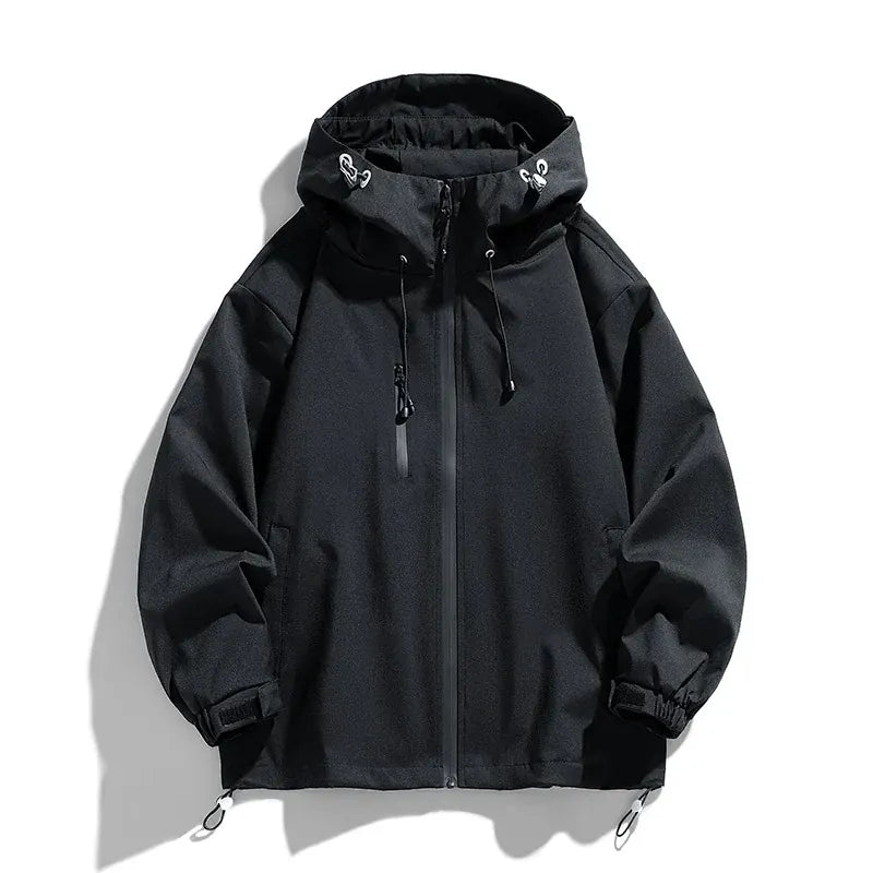 AIDA LENA Men’s Jackets Heren Jack met Capuchon – Effen Jas met Losvallende Pasvorm
