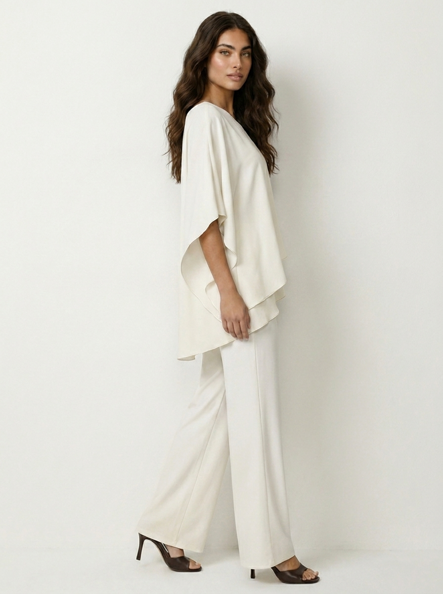 Dames Chiffon Set – Elegante 2-Delige Pasvorm met Luchtige Uitstraling - AIDA LENA