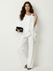 Dames Chiffon Set – Elegante 2-Delige Pasvorm met Luchtige Uitstraling - AIDA LENA
