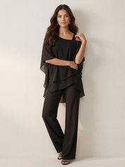Dames Chiffon Set – Elegante 2-Delige Pasvorm met Luchtige Uitstraling - AIDA LENA