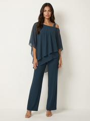 Dames Chiffon Set – Elegante 2-Delige Pasvorm met Luchtige Uitstraling - AIDA LENA