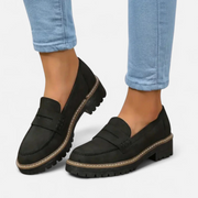Women's Chunky Loafers – Slip-On Style with Chunky Lug Sole