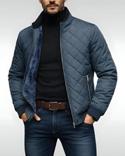 Men's lightweight quilted jacket in blue grey