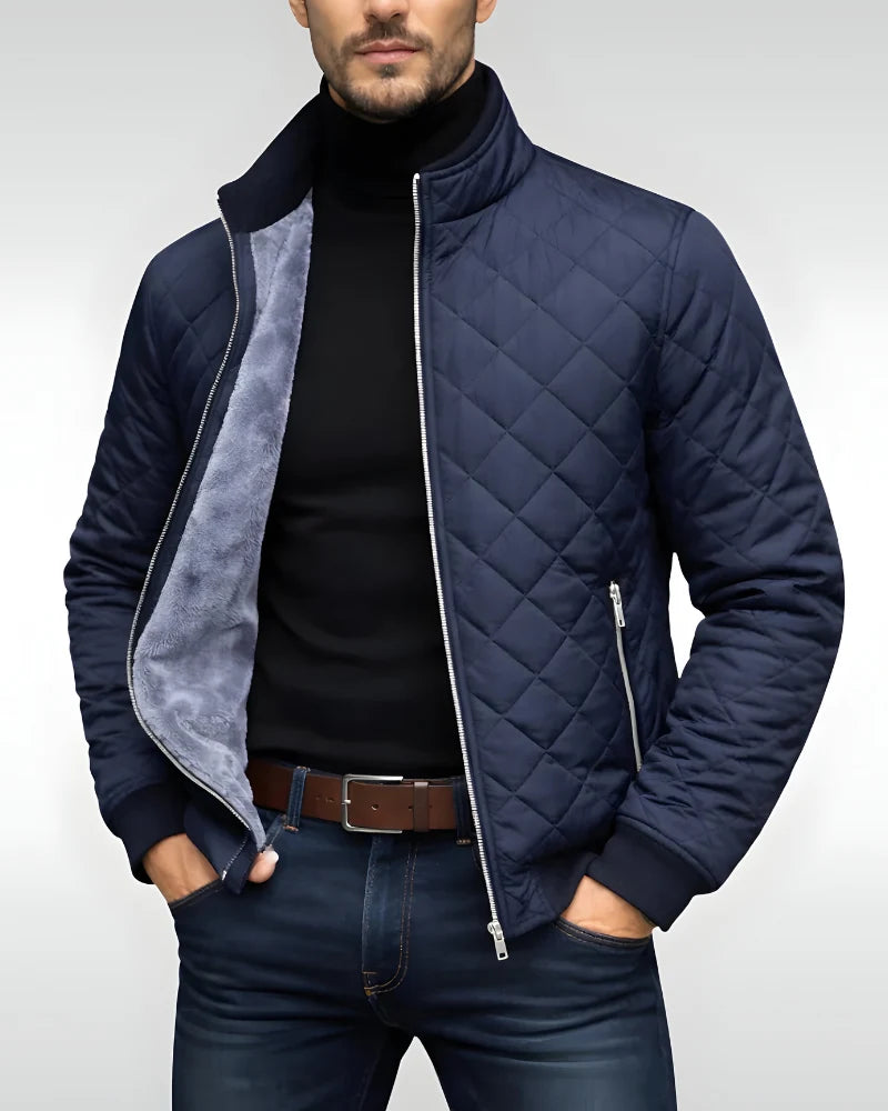 Men's lightweight quilted jacket in navy