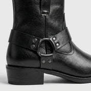 Men's ankle boots with harness strap and block heel, photo 3