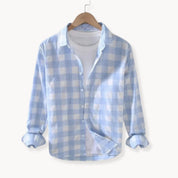 Men's check shirt long sleeve with chest pocket, photo 3